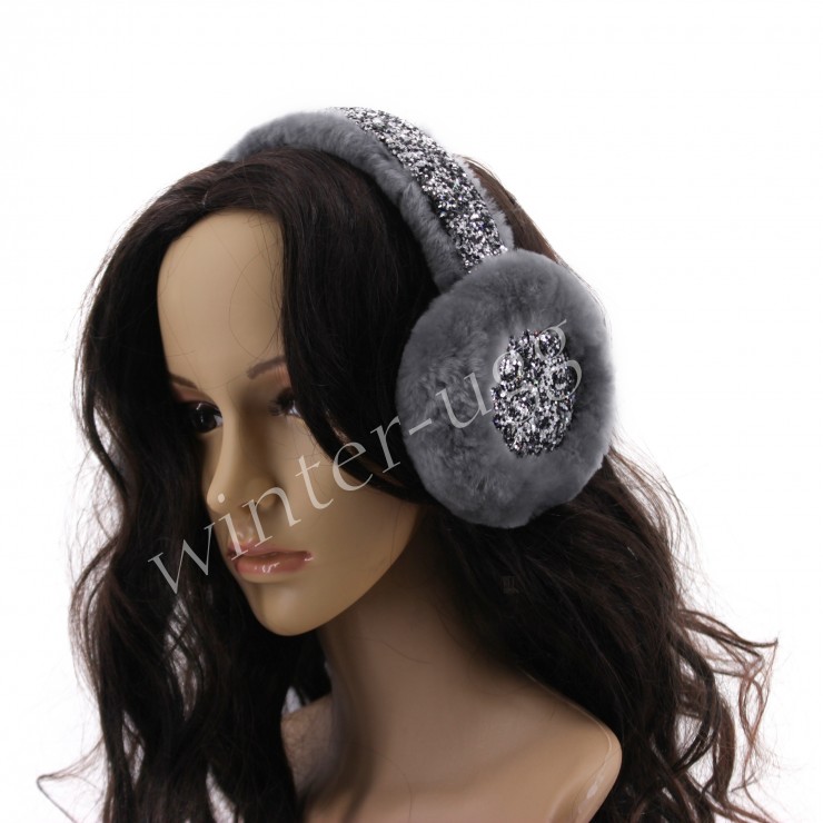 Меховые наушники Earmuff Stardust - Grey