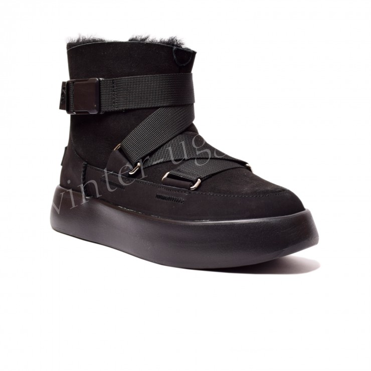 Женские UGG Boom Buckle Boots - Black