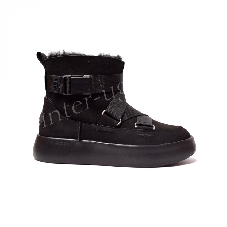 Женские UGG Boom Buckle Boots - Black