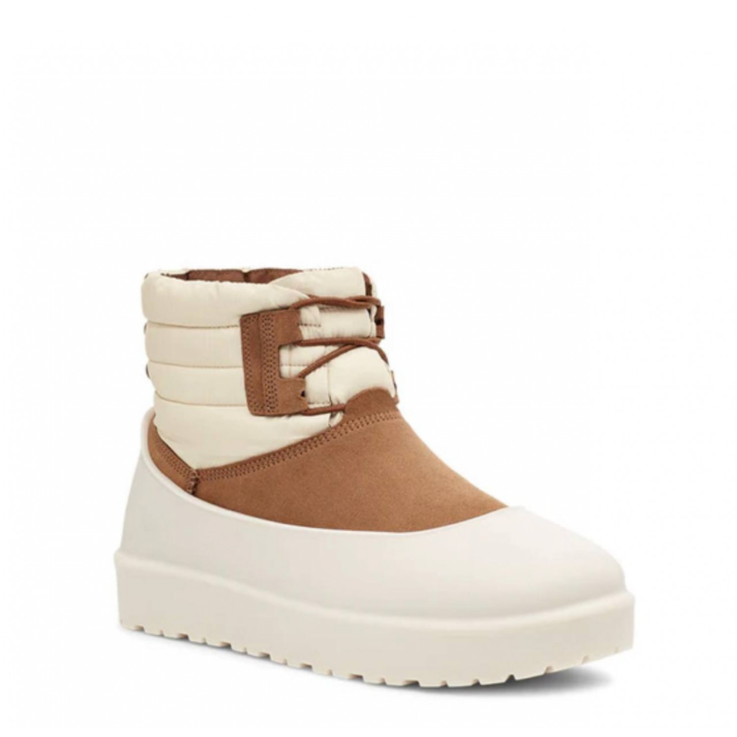 UGG Mens Classic Mini Lace-Up Weather - Chestnut / Whitecap Grey