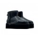 Угги Мини Platform - Leather Black