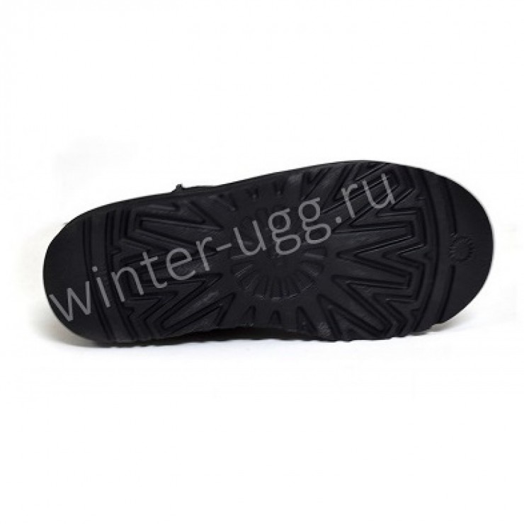 Угги Мини Platform - Leather Black