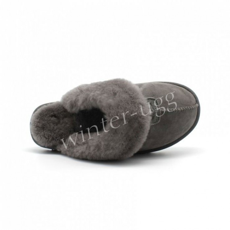 Меховые Домашние Тапочки Slipper - Grey