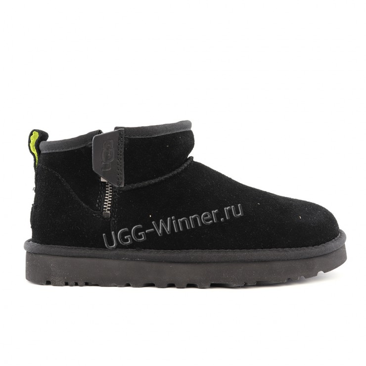 Classic Ultra Mini Zip Boot Black/ Pearfect