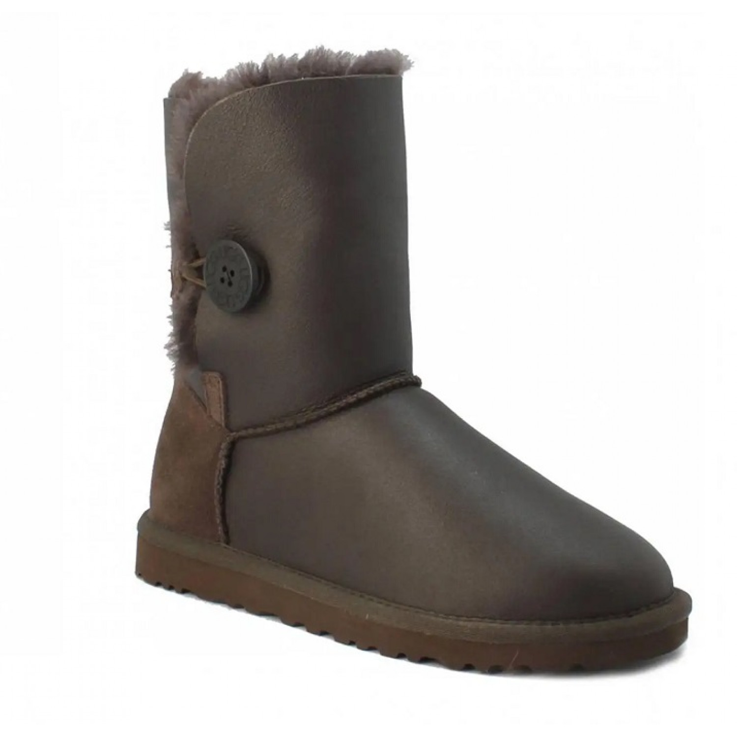 UGG Bailey Button Metallic - Chocolate