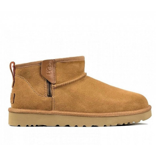 UGG Classic Ultra Mini Zip - Chestnut