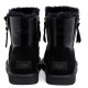 UGG Mens Classic Mini Double Zip Metallic - Black