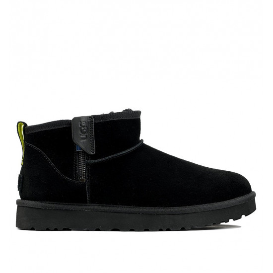 UGG Mens Classic Ultra Mini Zip Boot - Black